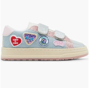 Steve Madden Girls Hope Patches Denim Sneaker
